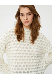 Openwork pulover stojei ovratnik Relax Fit