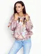 Blue oversize hoodie Cocomore floral prints
