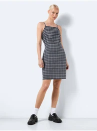 Dark gray ladies plaid dress Erik - Ladies