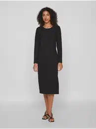 Armerone Black Ladies Midishdress - Ladies