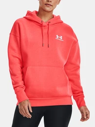 Sweatshirt Essential Fleece Hoodie-RED - Women