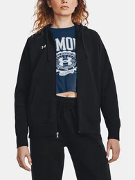 Sweatshirt UA Rival Fleece FZ Hoodie-BLK - Ladies