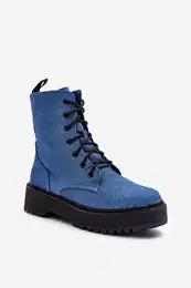 Dmsk boty Workery modr Teflorna
