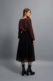 Rozen midi sukn