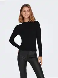 Black Women's Ribbed Sweater Magda - Ladies