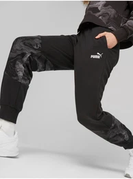 Power Cat Marbleized Black Women's Sweatpants - Women