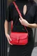 Madamra Red Women's Crossbody Bag with Buckle Flap