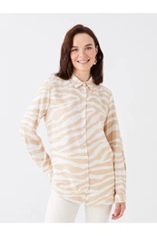 Patterned Long Sleeve Women's Shirt