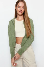 Mint Hooded pletenine s kapuco Cardigan