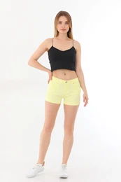 BKELFE Mini High Waist Lycra Stretchy Cotton Shorts & Bermuda