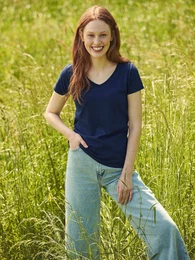 Granatowa koszulka damska Iconic Vneck