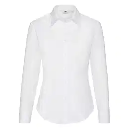 White lady-fit classic shirt Oxford