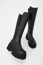 Women's Thick Welt Sole Daily Boots Ferlas Black