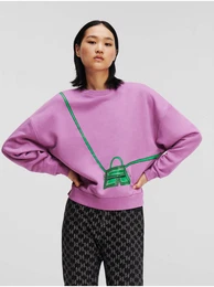 Pink womens oversize sweatshirt - Women