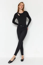 Black Shaper Effect visok pas Skinny Jeans