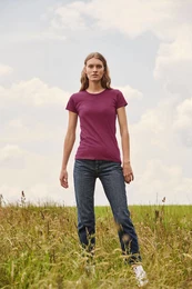 Iconic Burgundy Women's T-shirt in combed cotton