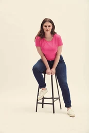 Pink Iconic women's t-shirt in combed cotton