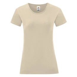 Beige Iconic women's t-shirt in combed cotton