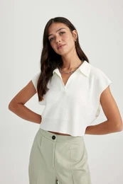 Regular Fit Polo límec Pletená vesta