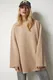 Happiness stanbul Women's Camel Charm Oversize Knitted Sweatshirt
