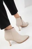 Bež Eleganten Škornji za dame image