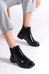 Round Toe Ankle Length Side Elastic Women's Boots