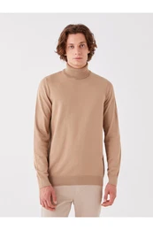 Turtleneck dolg rokav moki pulover za pletenine