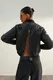 Trendyol Limited Edition Black Premium prevelik pla z zadrgo iz umetnega usnja