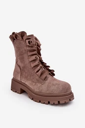 Nacelle Koen Oteplen Botky Workery S Plochou Podrkou Tmav Hnd