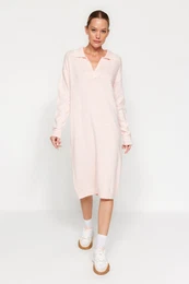 Powder More Sustainable Midi Knit Soft Texture Dress
