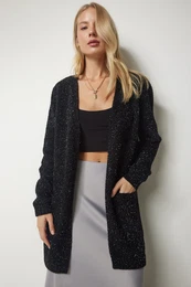 Srea stanbul enska rna brada bleee pletenine Cardigan