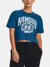 T-Shirt UA COLLEGIATE CREST CROP SS-BLU - Women