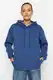 Trendyol Indigo Thick Inside Fleece Pocket Detailed Hooded Regular/Normal Fit Knitted Sweatshirt