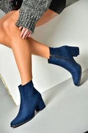 Women's Navy Blue Boots