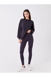 Plain Seamless Women's Tights with Elastic Waist