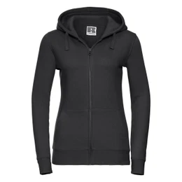 Black women's sweatshirt with hood and zipper Authentic