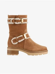 Brown Ladies Suede Low Boots Rusty - Women