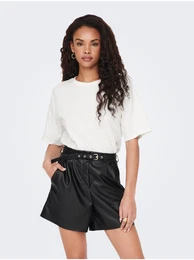 Black Women's Leatherette Shorts Heidi - Women
