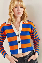 enska pletenina s 3 gumbi debela rtasta pletenina Cardigan