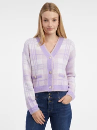 Light Purple Women's Check Cardigan - Women's