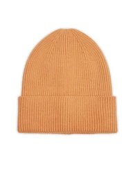 Orange Women's Ribbed Beanie - Women's