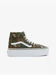 Green-brown women's ankle floral sneakers SK8-Hi Tapered - Women