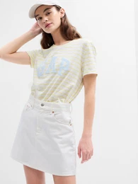 Striped T-shirt with logo - Women's