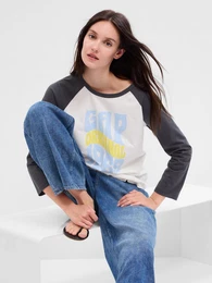 T-shirt with retro logo - Women