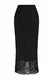 Trendyol Black Lace Normal Waist Maxi Lined Stretch Knit Skirt