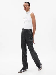 Faux leather pants - Women's