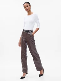 Faux leather pants - Women's
