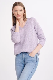 enski pulover SWE633W2304M00 vroe roza melange