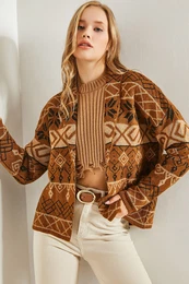 Women's Patterned Knitwear Cardigan