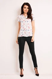 Woman's Shirt M127 Ecru/Pattern